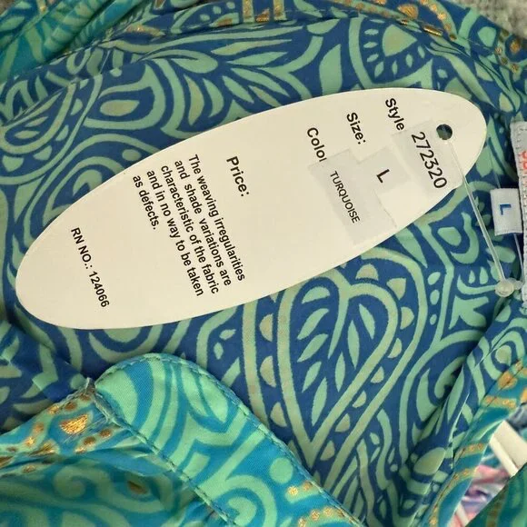 Sunny Oceans Long Glitter Floral Beach Wrap Dress Size L Large - Picture 6 of 7